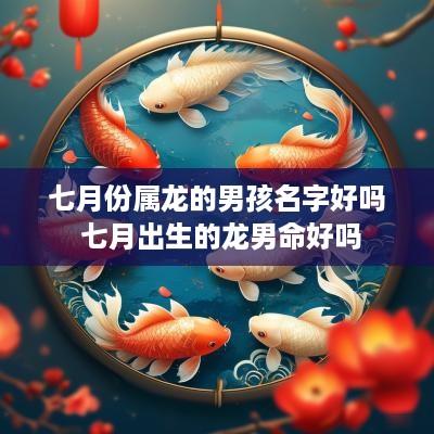 七月份属龙的男孩名字好吗 七月出生的龙男命好吗