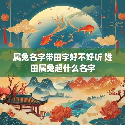 属兔名字带田字好不好听 姓田属兔起什么名字