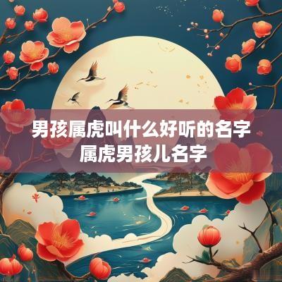 男孩属虎叫什么好听的名字 属虎男孩儿名字
