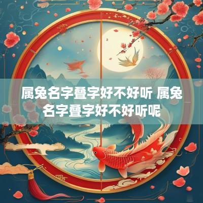 属兔名字叠字好不好听 属兔名字叠字好不好听呢
