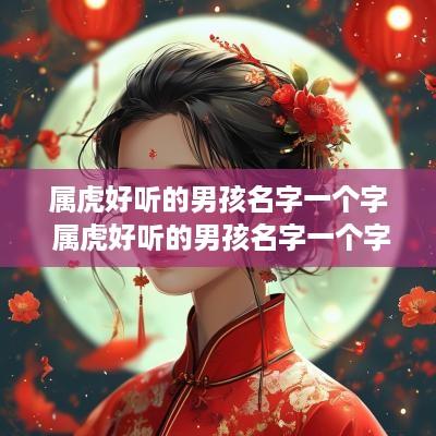 属虎好听的男孩名字一个字 属虎好听的男孩名字一个字大全