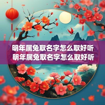 明年属兔取名字怎么取好听 明年属兔取名字怎么取好听点