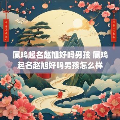 属鸡起名赵旭好吗男孩 属鸡起名赵旭好吗男孩怎么样