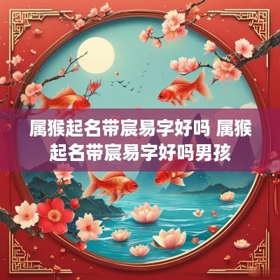 属猴起名带宸易字好吗 属猴起名带宸易字好吗男孩