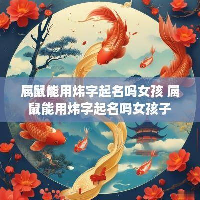 属鼠能用炜字起名吗女孩 属鼠能用炜字起名吗女孩子