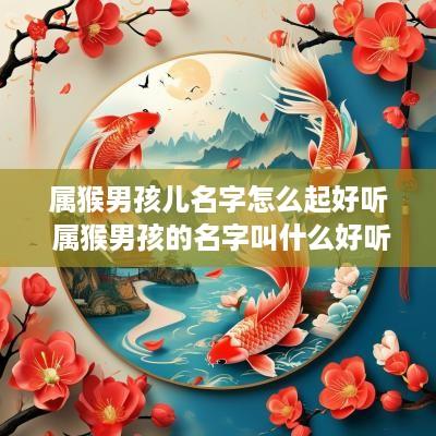 属猴男孩儿名字怎么起好听 属猴男孩的名字叫什么好听