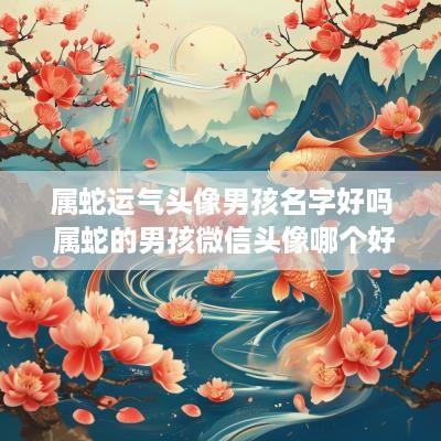 属蛇运气头像男孩名字好吗 属蛇的男孩微信头像哪个好