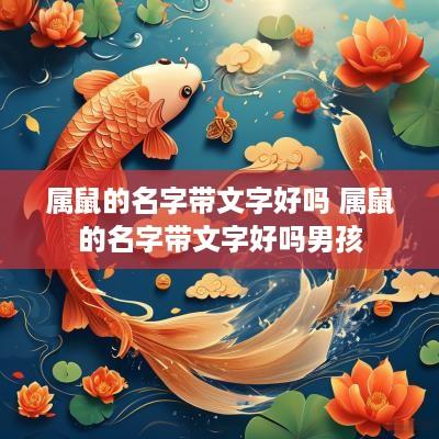 属鼠的名字带文字好吗 属鼠的名字带文字好吗男孩