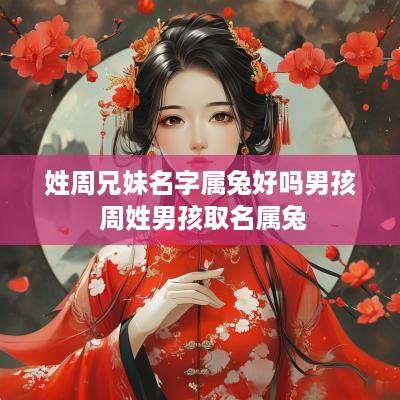 姓周兄妹名字属兔好吗男孩 周姓男孩取名属兔