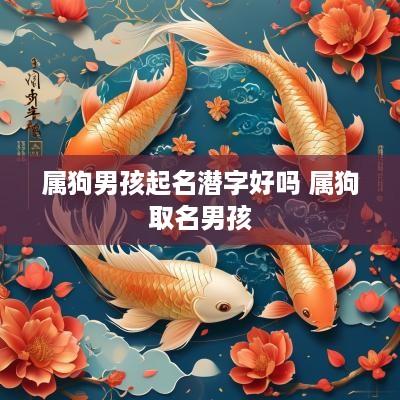 属狗男孩起名潜字好吗 属狗取名男孩