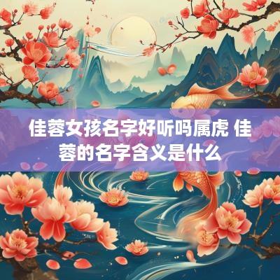 佳蓉女孩名字好听吗属虎 佳蓉的名字含义是什么
