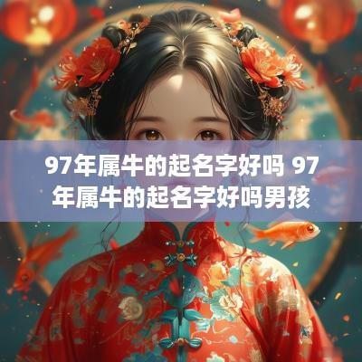 97年属牛的起名字好吗 97年属牛的起名字好吗男孩