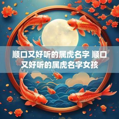 顺口又好听的属虎名字 顺口又好听的属虎名字女孩