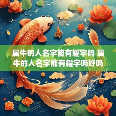 属牛的人名字能有耀字吗 属牛的人名字能有耀字吗好吗
