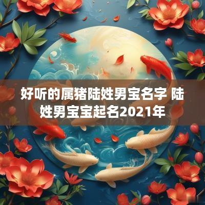 好听的属猪陆姓男宝名字 陆姓男宝宝起名2025年