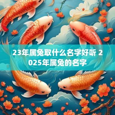 23年属兔取什么名字好听 2025年属兔的名字