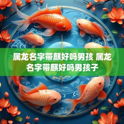 属龙名字带麒好吗男孩 属龙名字带麒好吗男孩子