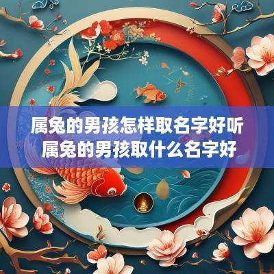属兔的男孩怎样取名字好听 属兔的男孩取什么名字好