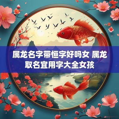 属龙名字带恒字好吗女 属龙取名宜用字大全女孩