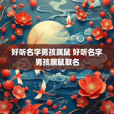 好听名字男孩属鼠 好听名字男孩属鼠取名 好听名字男孩属鼠 好听名字男孩属鼠取名