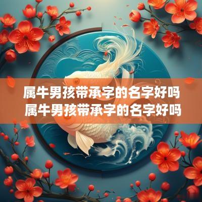 属牛男孩带承字的名字好吗 属牛男孩带承字的名字好吗