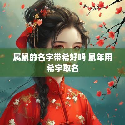 属鼠的名字带希好吗 蛇年用希字取名