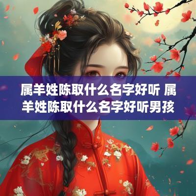 属羊姓陈取什么名字好听 属羊姓陈取什么名字好听男孩
