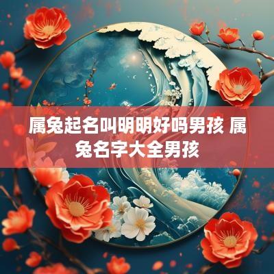 属兔起名叫明明好吗男孩 属兔名字大全男孩