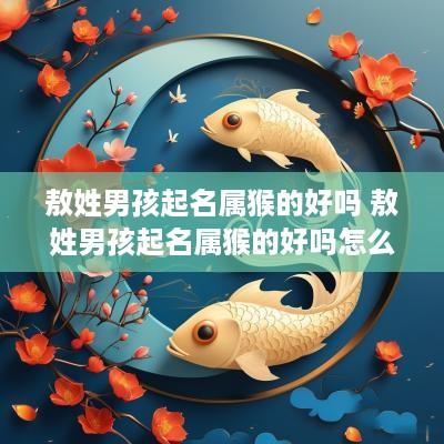 敖姓男孩起名属猴的好吗 敖姓男孩起名属猴的好吗怎么取