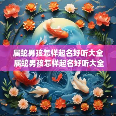属蛇男孩怎样起名好听大全 属蛇男孩怎样起名好听大全四个字