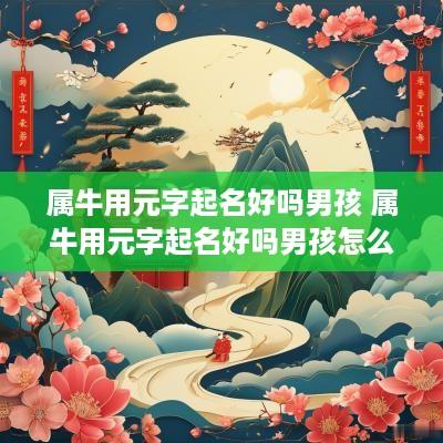 属牛用元字起名好吗男孩 属牛用元字起名好吗男孩怎么取