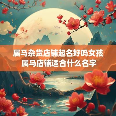 属马杂货店铺起名好吗女孩 属马店铺适合什么名字