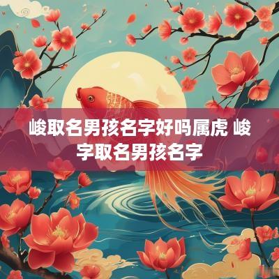峻取名男孩名字好吗属虎 峻字取名男孩名字