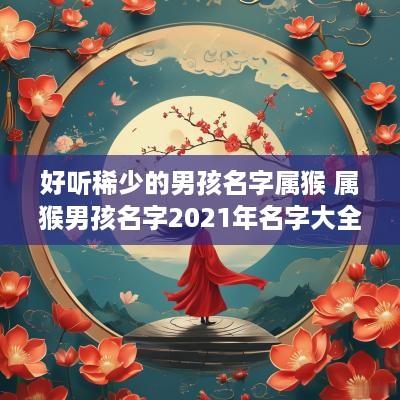 好听稀少的男孩名字属猴 属猴男孩名字2025年名字大全