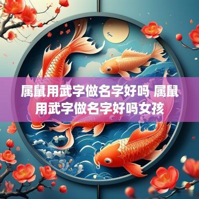 属鼠用武字做名字好吗 属鼠用武字做名字好吗女孩