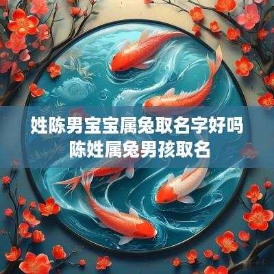 姓陈男宝宝属兔取名字好吗 陈姓属兔男孩取名