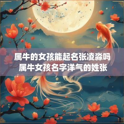 属牛的女孩能起名张凌淼吗 属牛女孩名字洋气的姓张