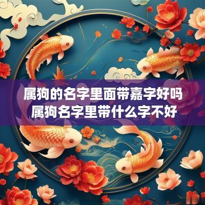 属狗的名字里面带嘉字好吗 属狗名字里带什么字不好