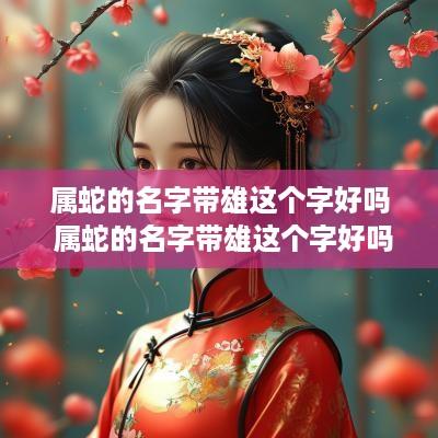 属蛇的名字带雄这个字好吗 属蛇的名字带雄这个字好吗男孩