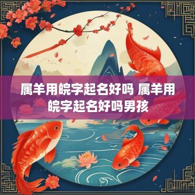 属羊用皖字起名好吗 属羊用皖字起名好吗男孩