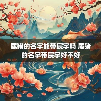属猪的名字能带宸字吗 属猪的名字带宸字好不好
