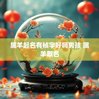 属羊起名有桢字好吗男孩 属羊取名