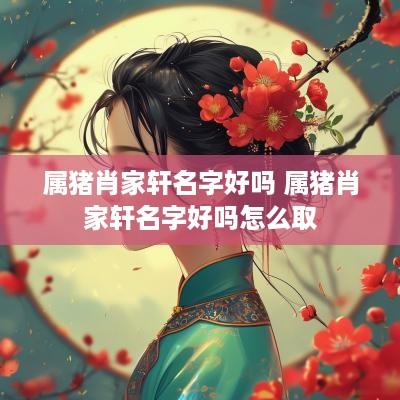 属猪肖家轩名字好吗 属猪肖家轩名字好吗怎么取
