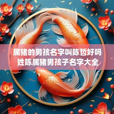 属猪的男孩名字叫陈哲好吗 姓陈属猪男孩子名字大全