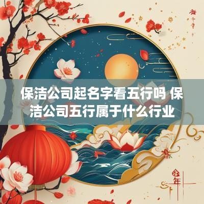 保洁公司起名字看五行吗 保洁公司五行属于什么行业