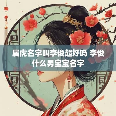 属虎名字叫李俊超好吗 李俊什么男宝宝名字