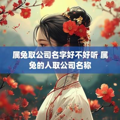 属兔取公司名字好不好听 属兔的人取公司名称