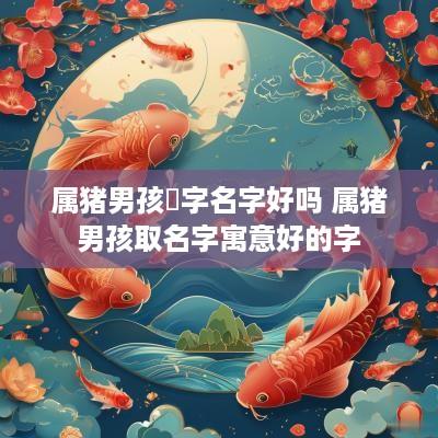 属猪男孩芃字名字好吗 属猪男孩取名字寓意好的字