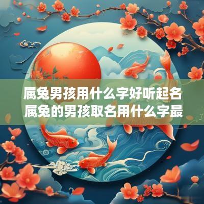 属兔男孩用什么字好听起名 属兔的男孩取名用什么字最好