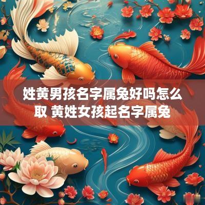 姓黄男孩名字属兔好吗怎么取 黄姓女孩起名字属兔